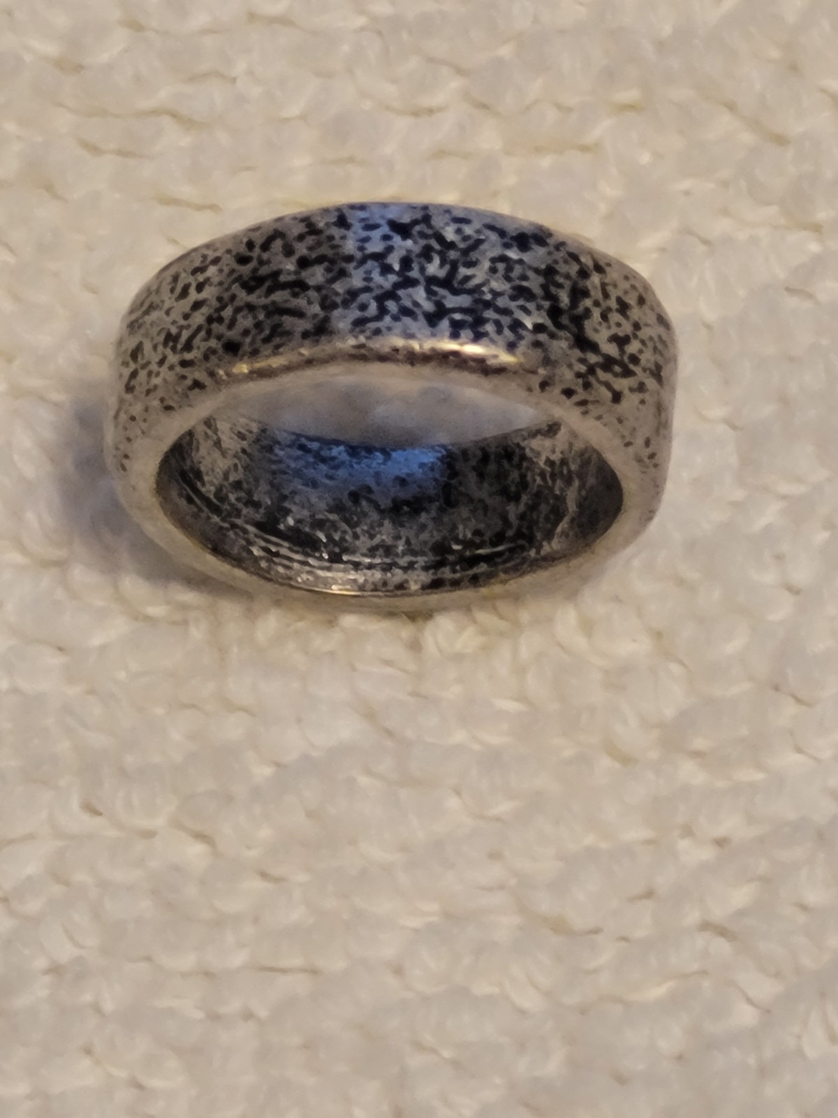 Vintage Silver Oval Pinky Toe Ring 3/4x 11/16