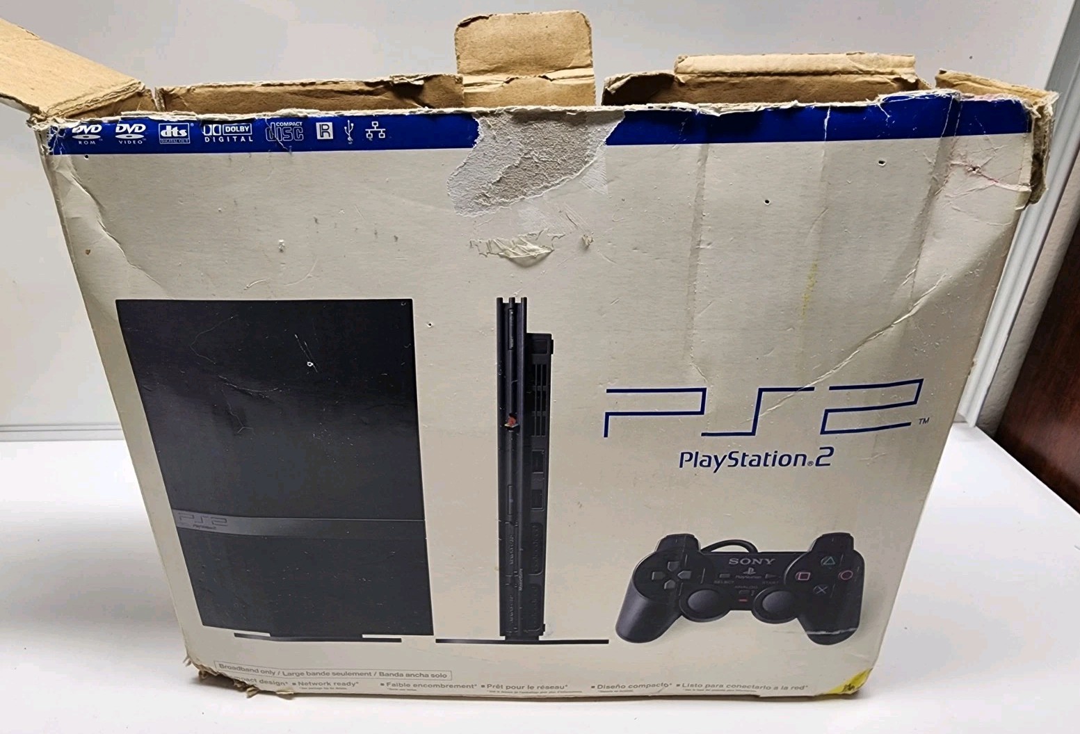 Sony PlayStation 2 Slim PS2 Black Console Gaming System SCPH-70001 With Box