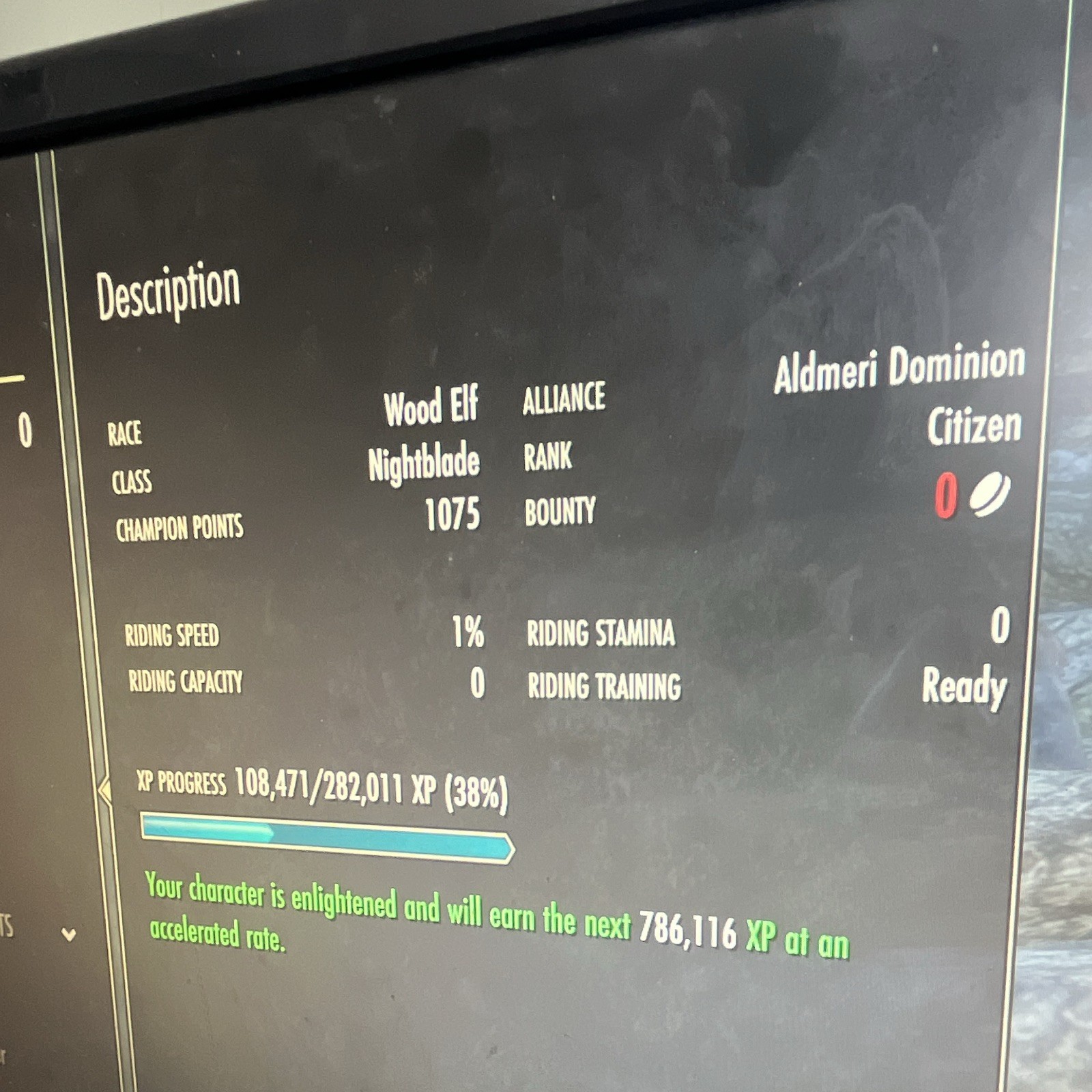 The Elder Scrolls Online Account Lv 1075 Dark Elf DK, Imp Templar