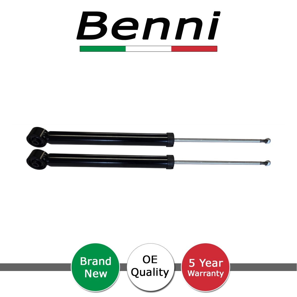 2x Shock Absorbers Rear Benni Fits VW Polo Skoda Fabia Seat Ibiza #1