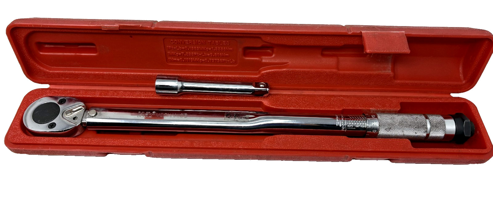 MIT Mechanics Torque Wrench 1/2"  With Case Tool Mechanic