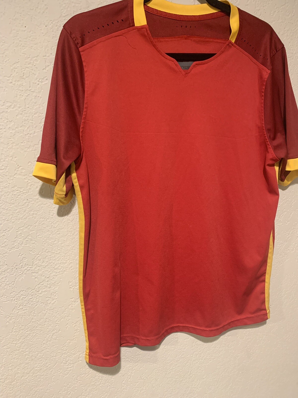 Favio #5 Red/Yellow Soccer Jersey