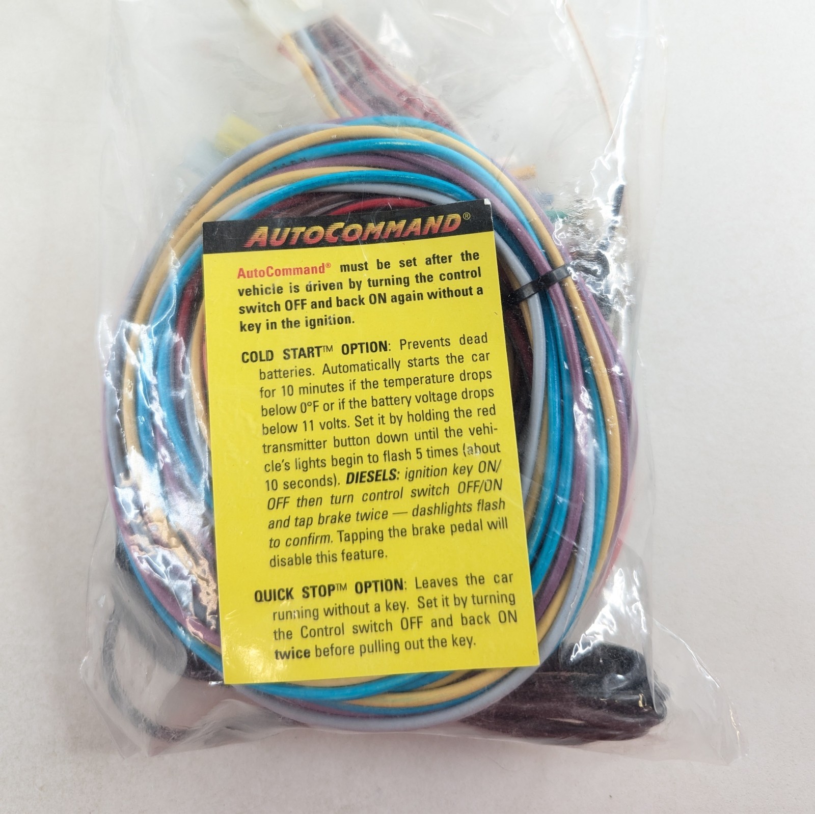 Auto Command Remote Car Starter by DesignTech 20023 - Vintage New in Box