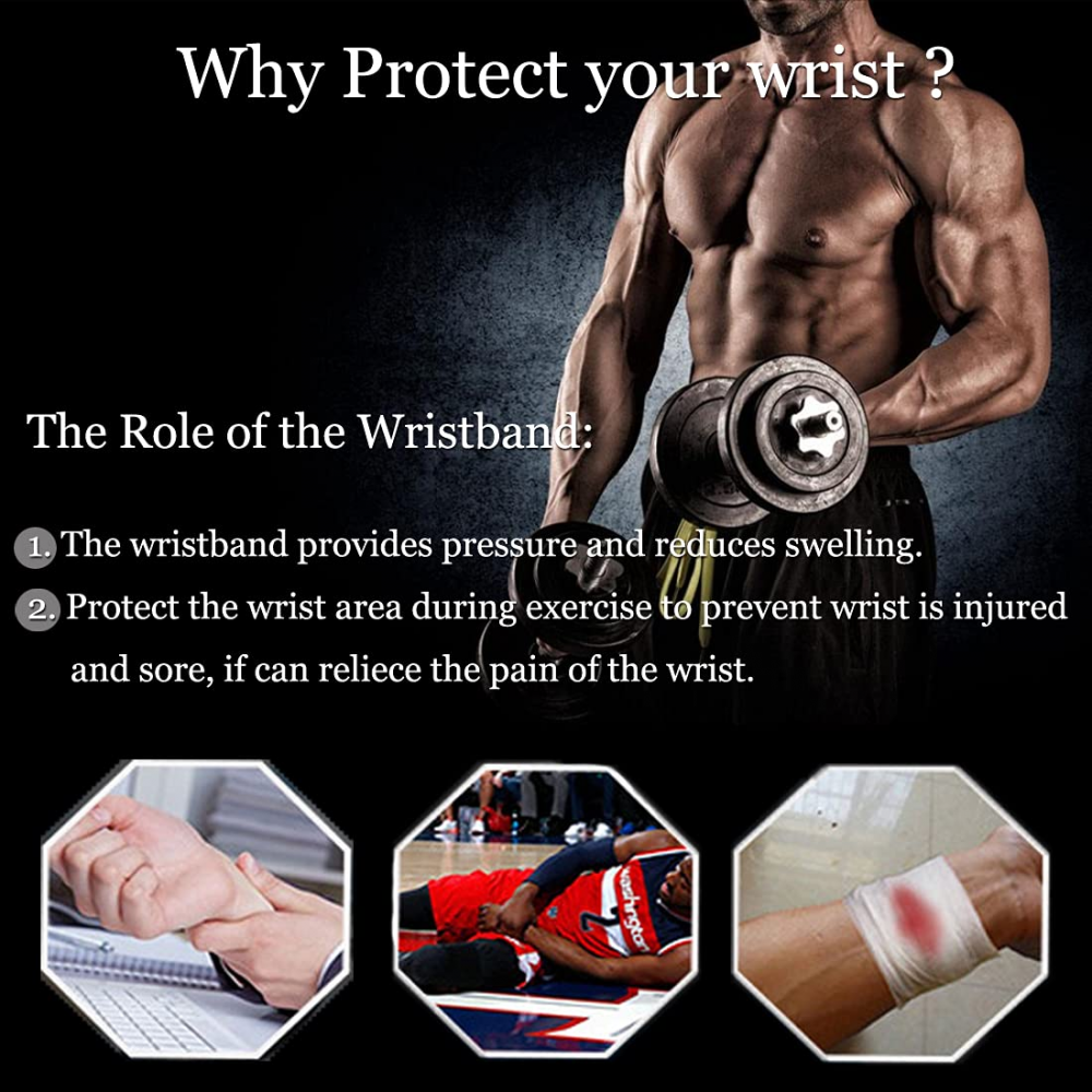 2 Pack Wrist Brace Adjustable Support Straps 2 Count (Pack of 1)
