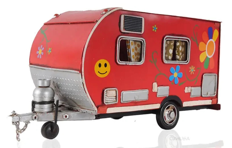 Travel Camping Trailer Rectangular Tissue Cover Holder Metal Model 11.5" Camper