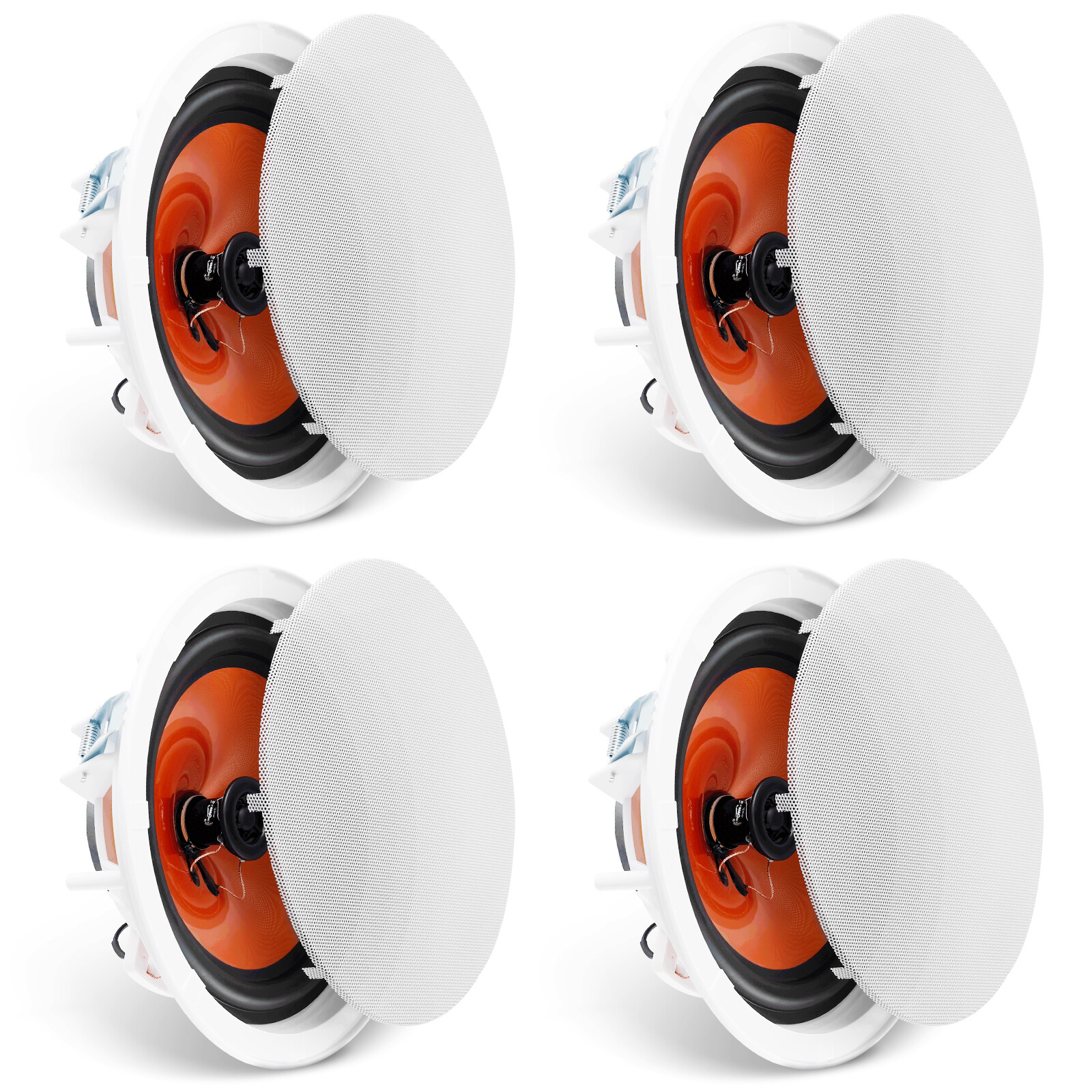 VEVOR 4PCs 8 in Ceiling Speakers 100W Flush Mount Ceiling & in-Wall Speakers
