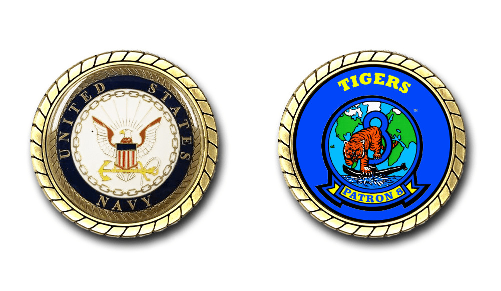 VP-8 Tigers US Navy Squadron Challenge Coin Officially Licensed