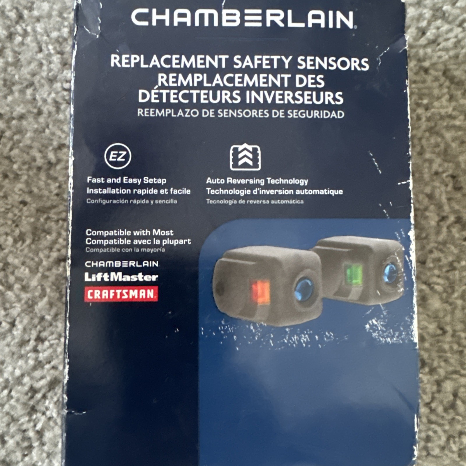 Chamberlain 820CB Garage Safety Sensors - Black- *Read Desc*