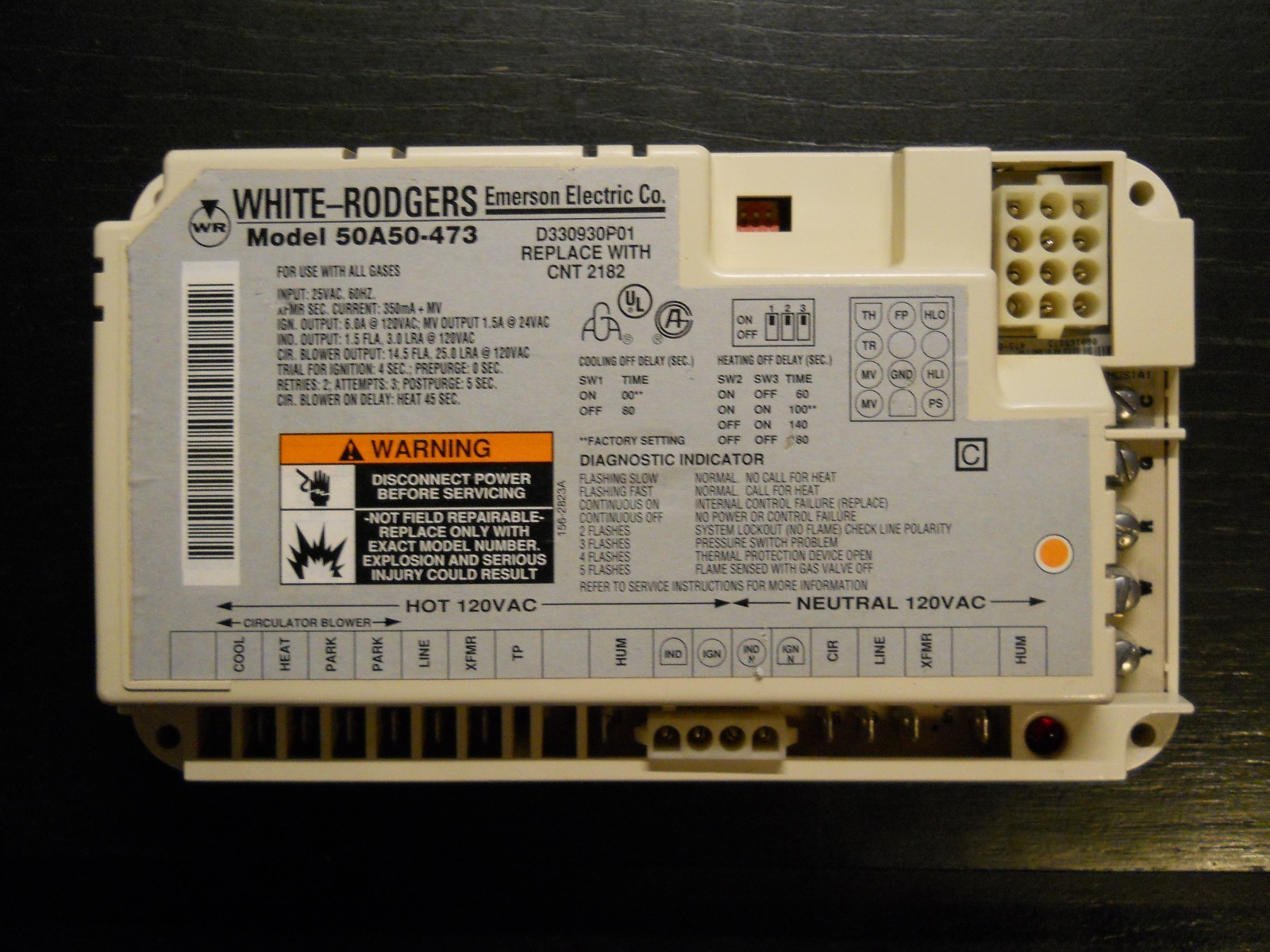 New OEM 50a50-473 White Rodgers Furnace Control Board 50A50-473    D330930P01