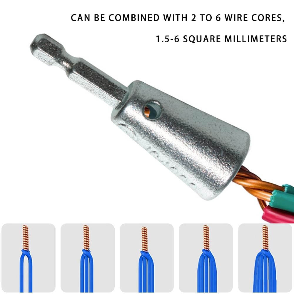 2Pcs Wire Twisting Tool for Electric Drill Drivers - Wire Nut Twister, Wire C...