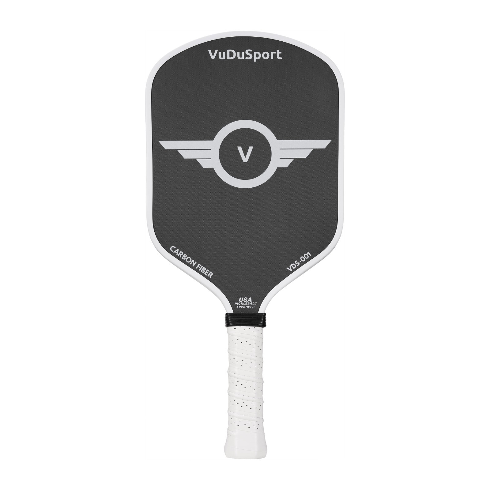VuDuSport 16mm Raw Carbon Fiber Pickleball Paddle with cover - FREE SHIPPING