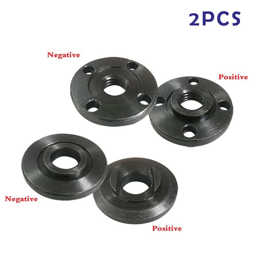 2pcs M16 Thread Replacement Angle Grinder Inner Outer Flange Nut Kit Tools