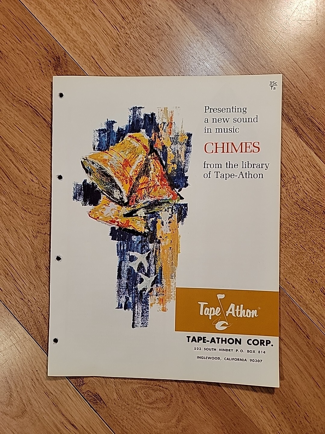 Vintage Tape Athon Chimes Sound System Brochure church