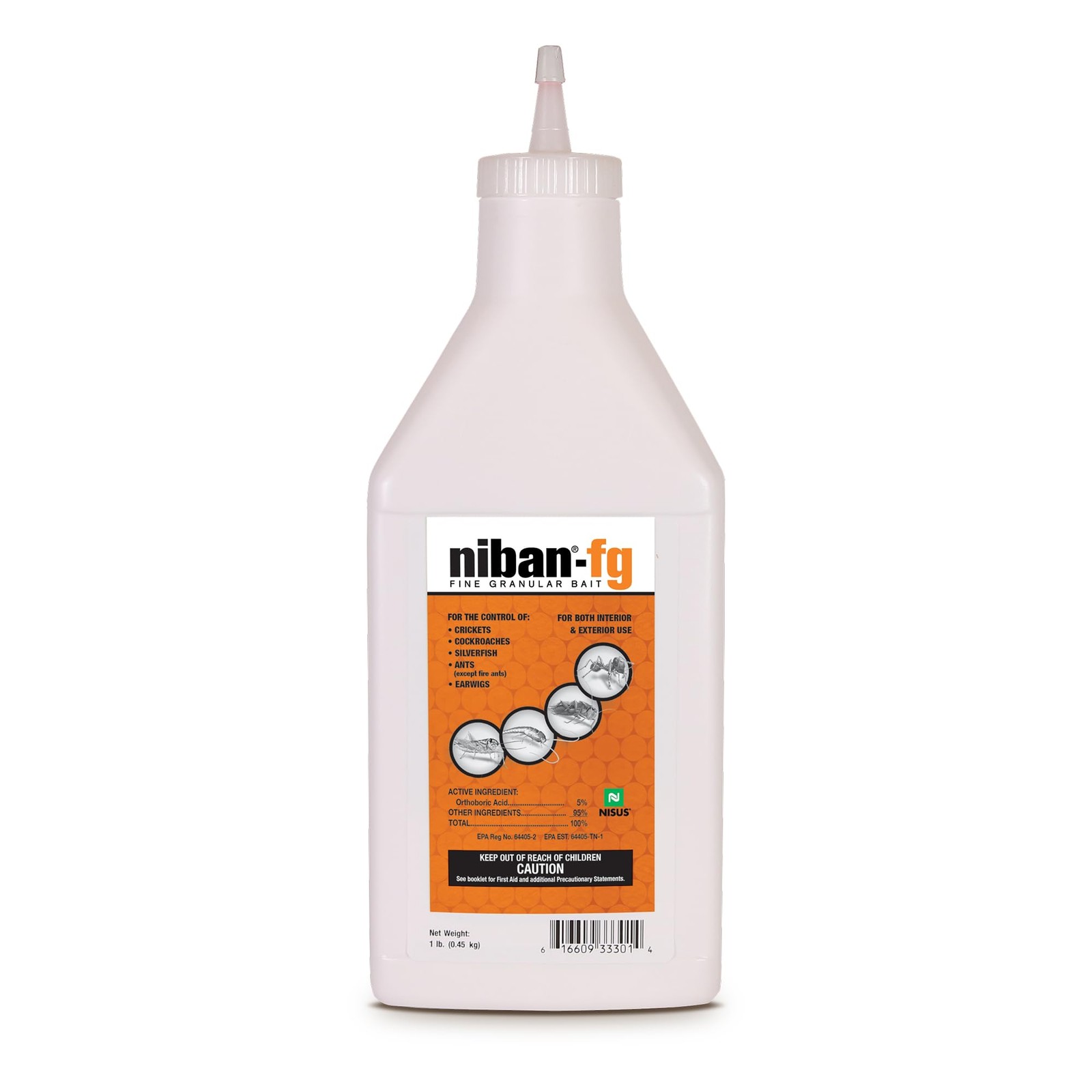 Nisus NiBan-FG Fine Granular Bait, Indoor & Outdoor 1 Lb, Clear