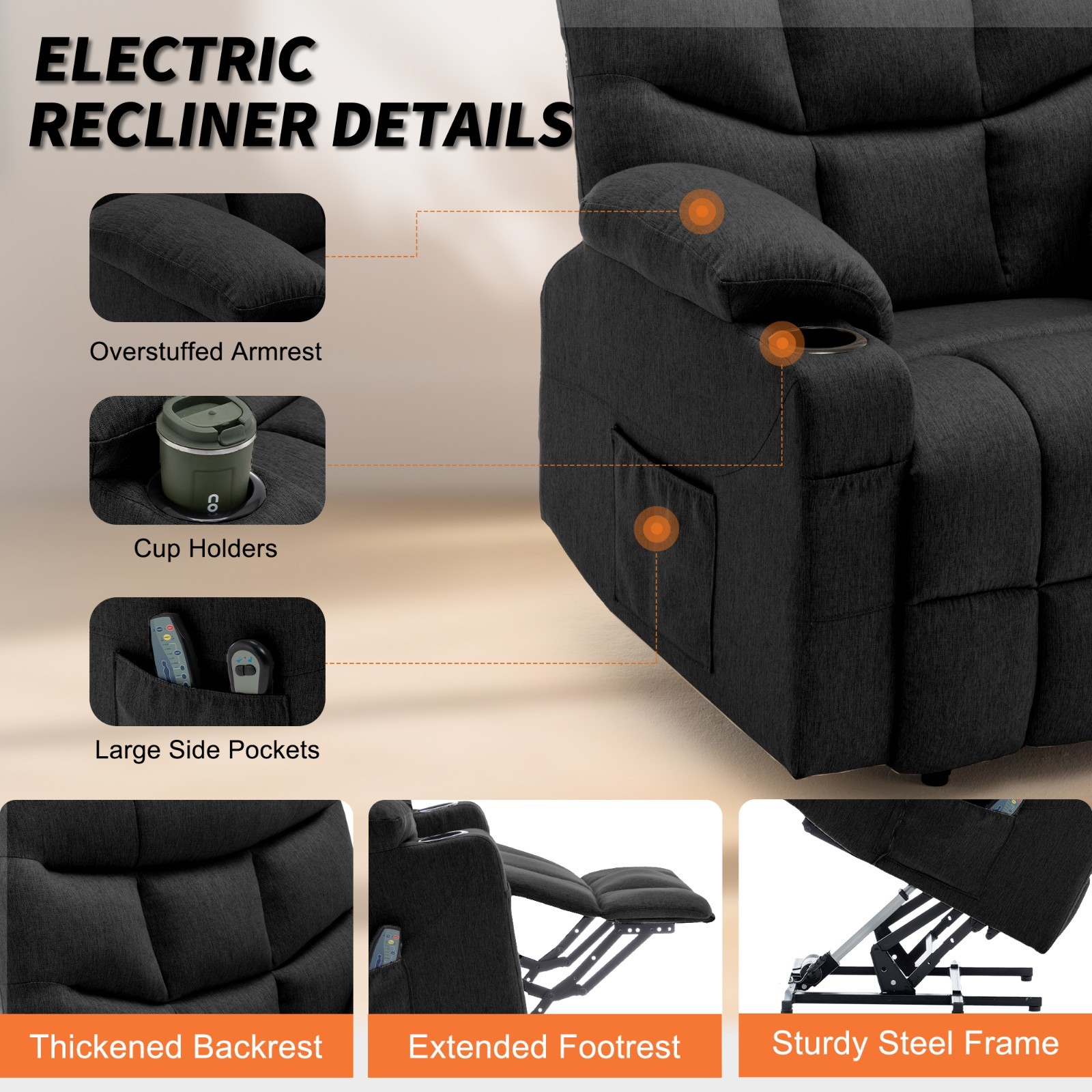 Korser Power Lift Recliner Chair for Elderly Electric Recliner with Massage&Heat
