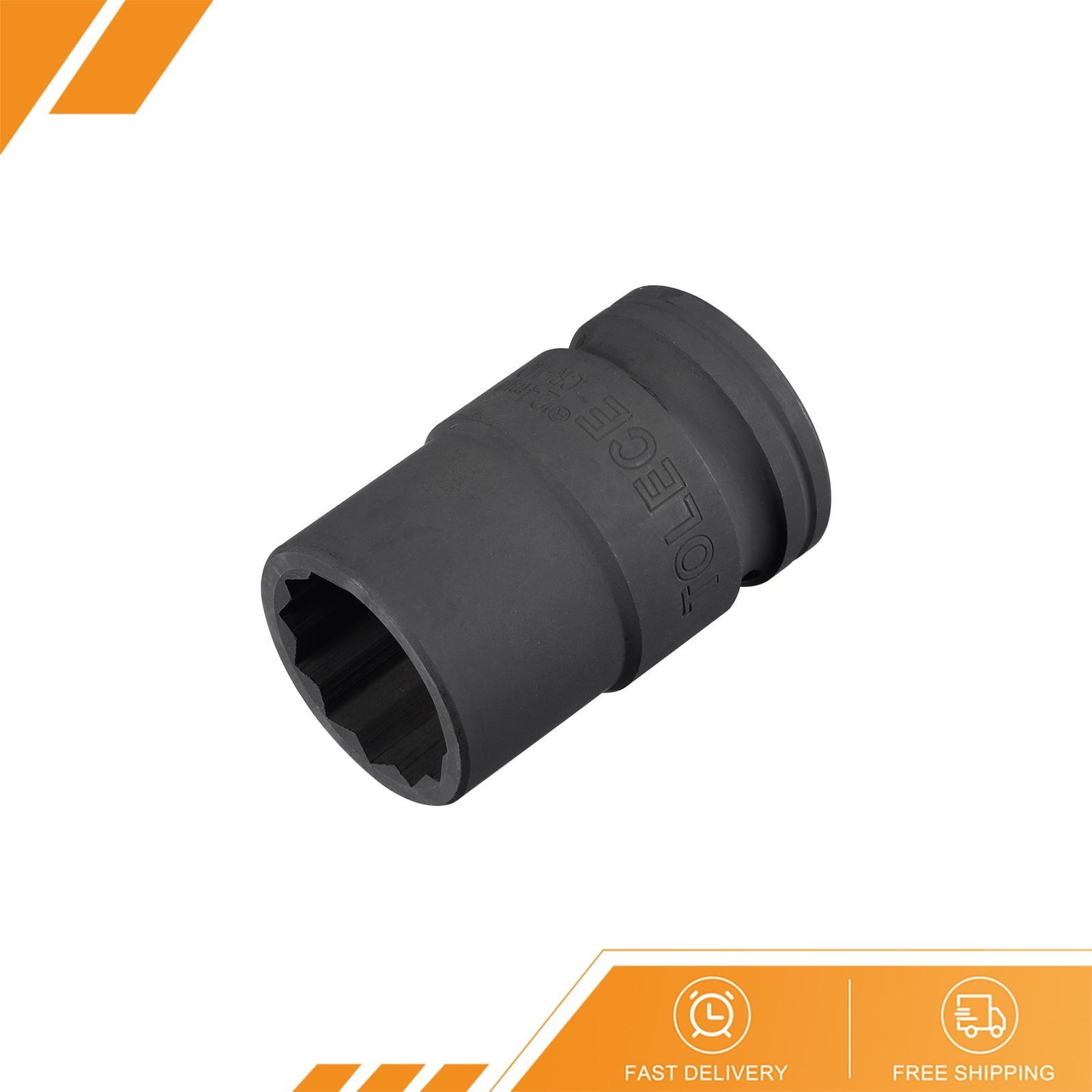 3/4" Drive 24mm 12-Point Impact Socket - CR-MO Steel 56mm Length Standard Metric