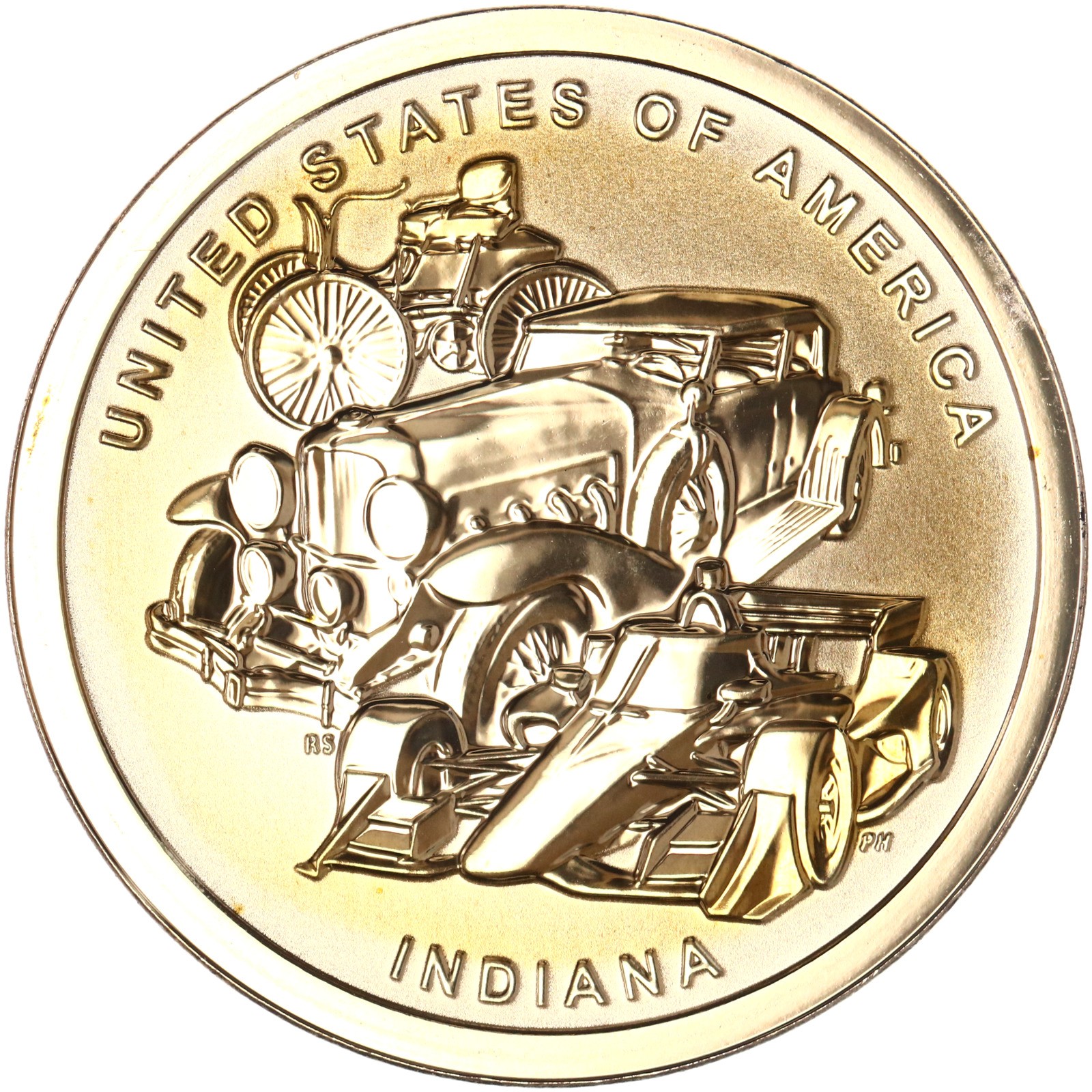 2023 S Indiana Race Car Classic Dollar Reverse Proof Toned See Pics J911