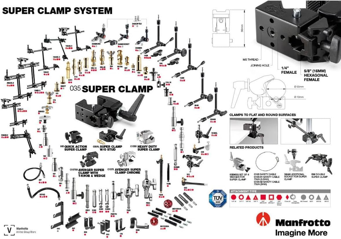 035RL Super Clamp with Standard Stud