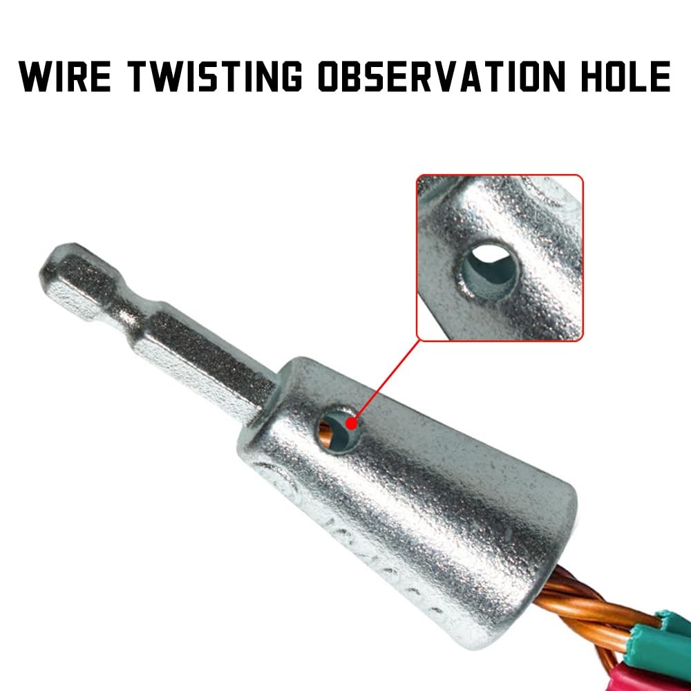 2Pcs Wire Twisting Tool for Electric Drill Drivers - Wire Nut Twister, Wire C...