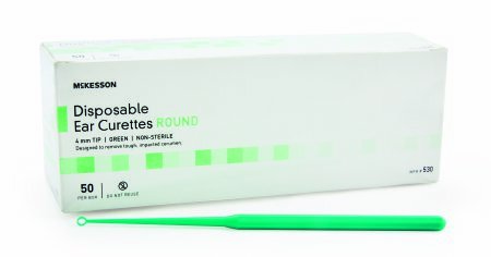 McKesson Ear Curette, 4 mm, Round, Box of 50,