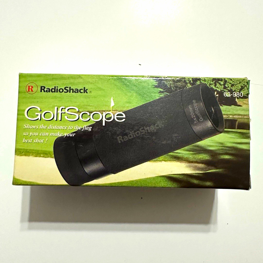RadioShack GolfScope 5X Monocular Golf Rangefinder w/ Case Manual Black 63-980