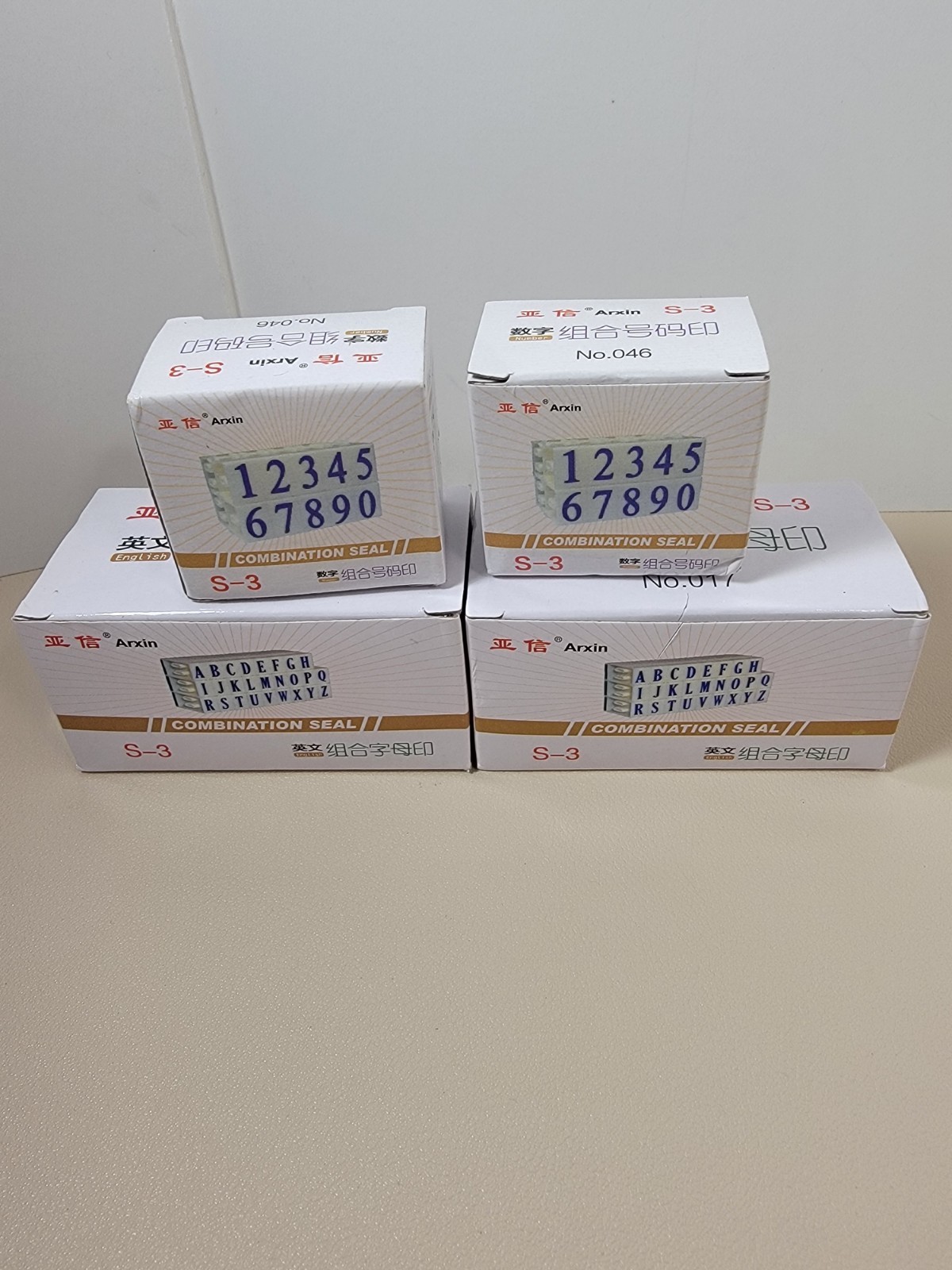 Arxin S-3 Rotary Combination Stamp – Letters A-Z And Numbers 0-9 – Model No.046