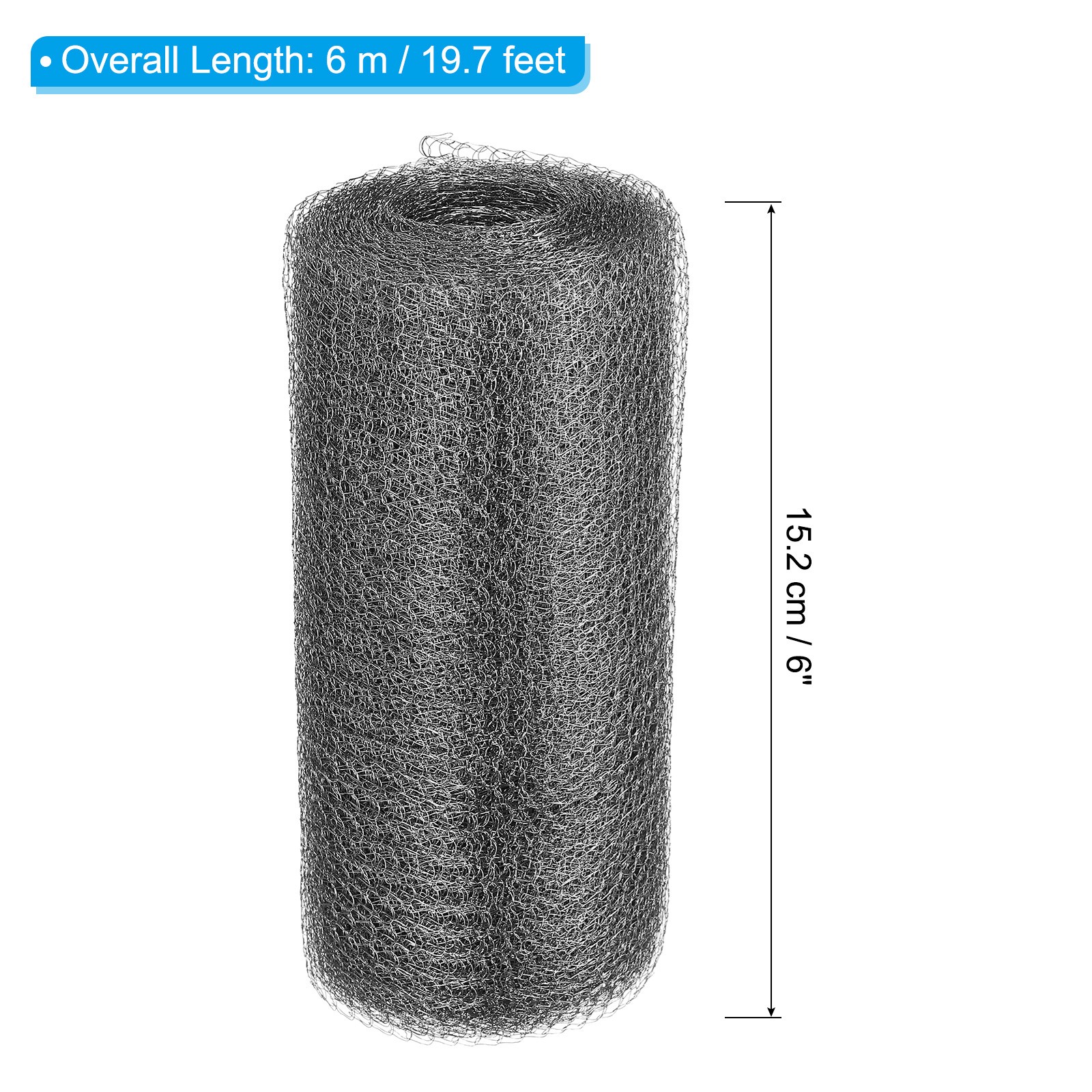 6inx20ft Wire Mesh Hole Fill Fabric Stainless Steel Mesh Double Layer Blocker