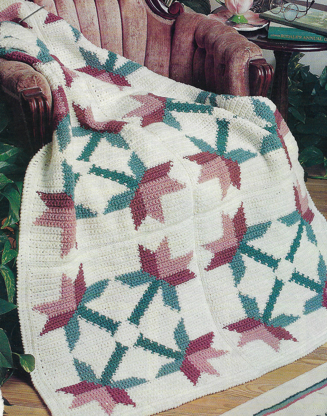Double Tulip Afghan crochet pattern instructions