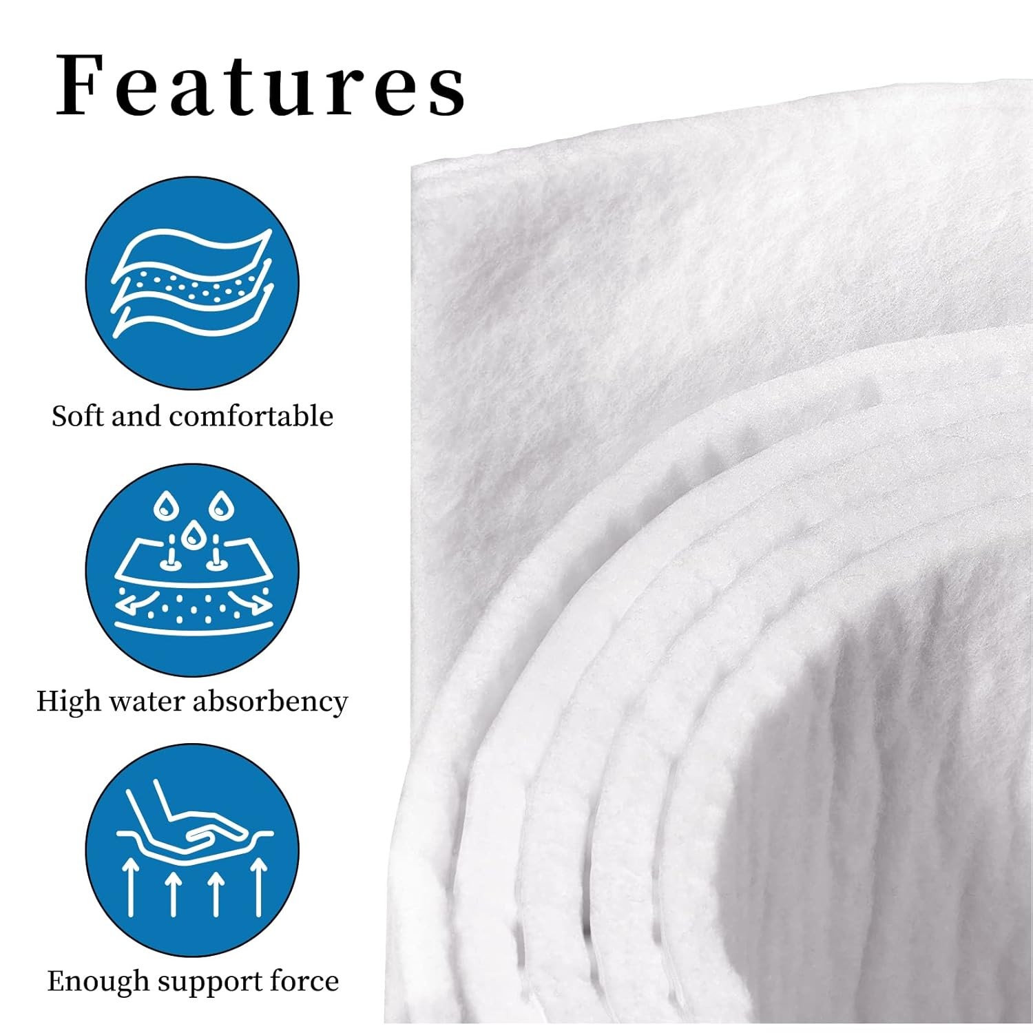 Pllieay Adhesive Felt Premium Grade, Orthopedic 1/4 x 6 x 2.5yd, White