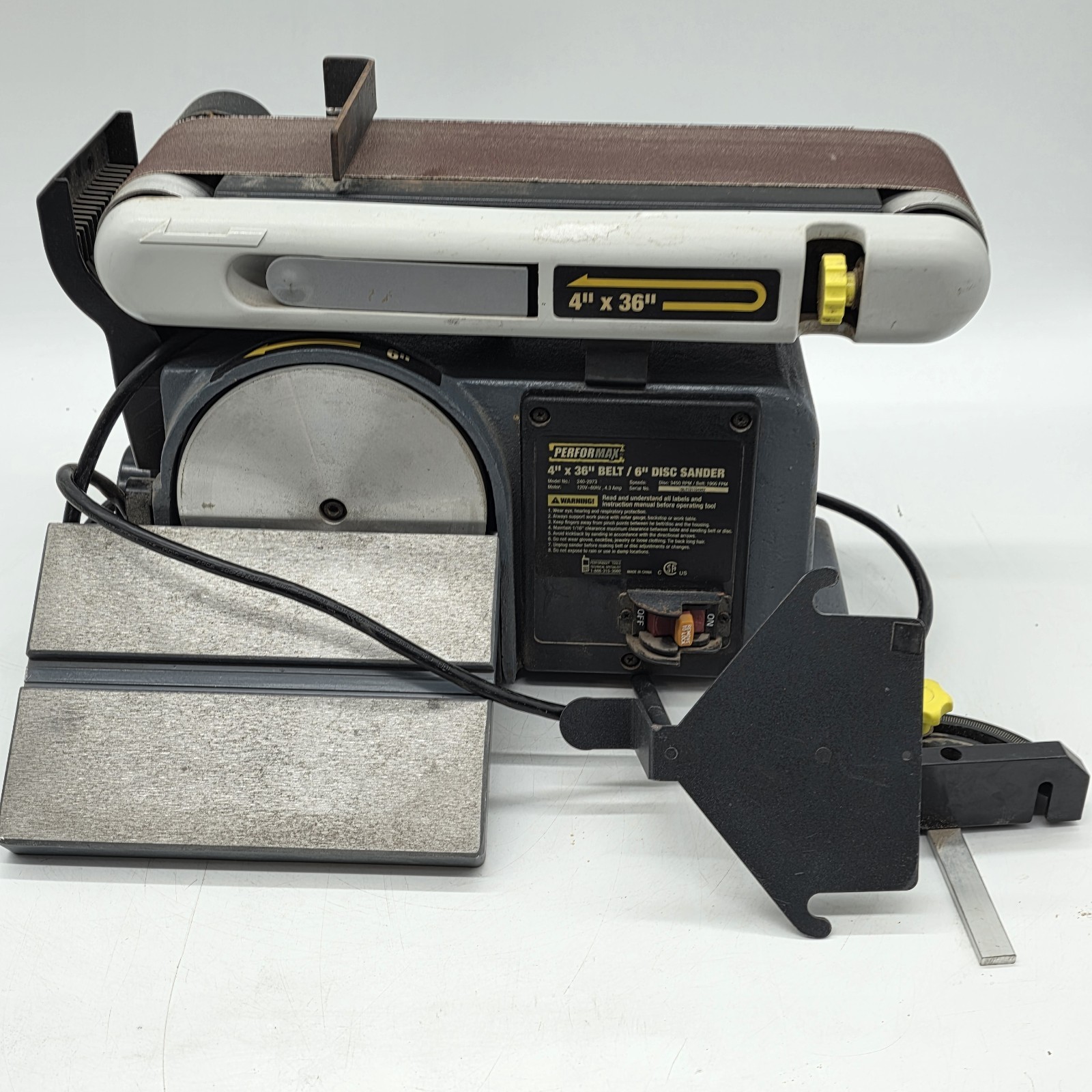 Performax 4" x 36" Belt / 6" Disc Combo Sander – Model 240-2973
