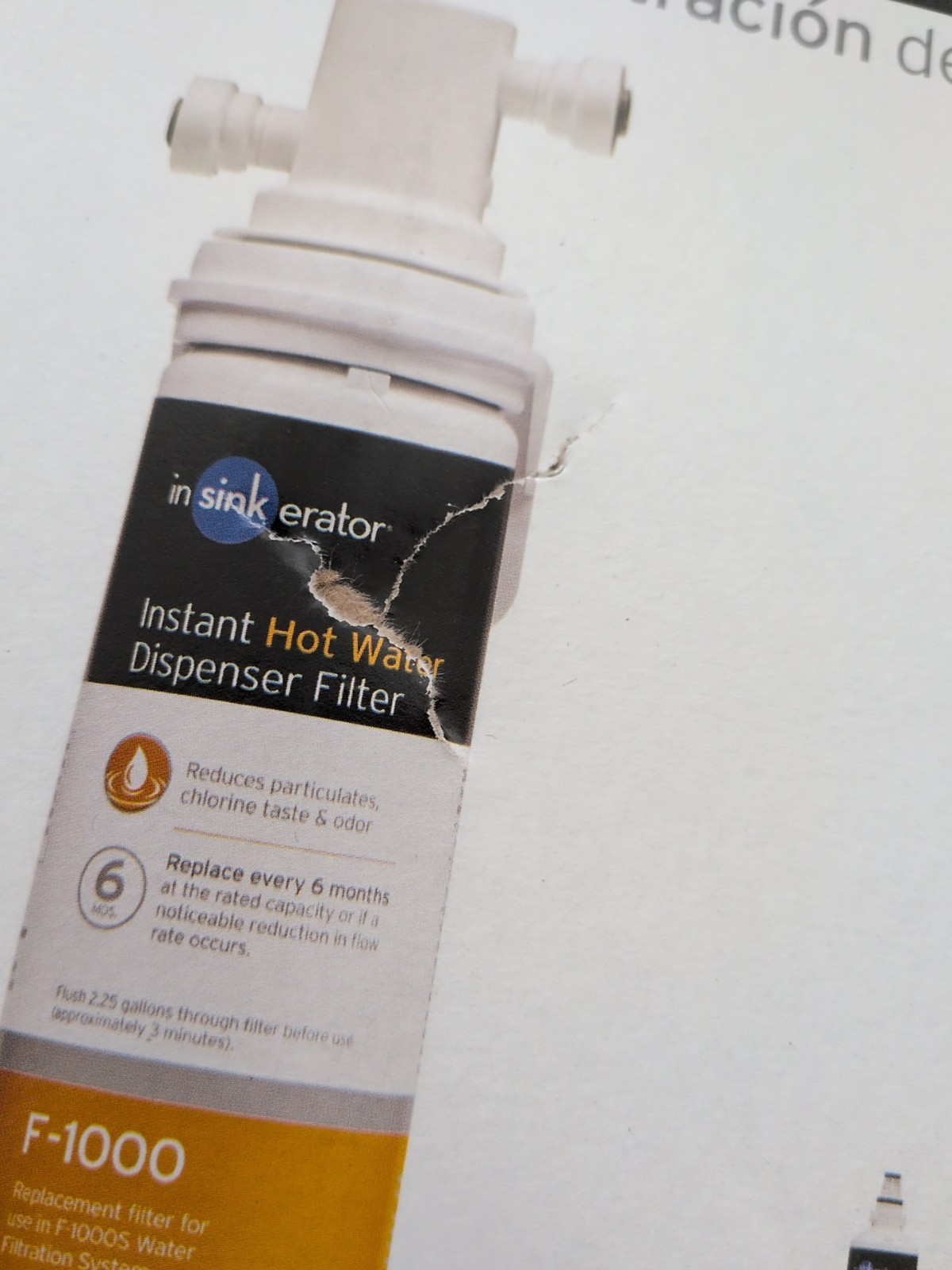 New INSINKERATOR Water Filtration System F-1000S Filter