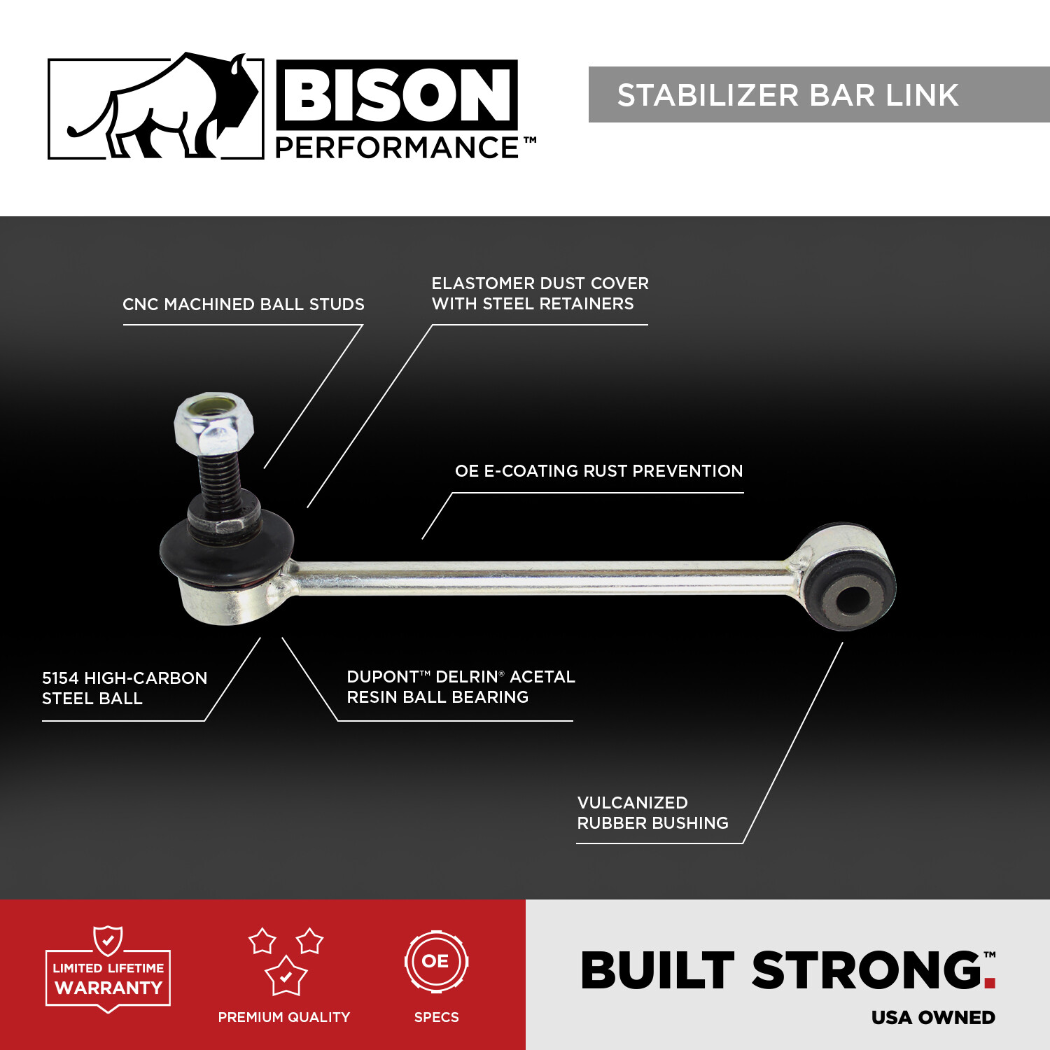 Bison Performance 2pc Set Front LH RH Stabilizer Sway Bar Link For BMW E83 X3