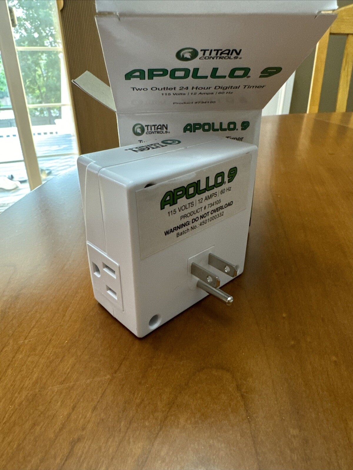 Titan Controls Apollo 9 - Two Outlet 24 Hour Digital Timer Hydroponics