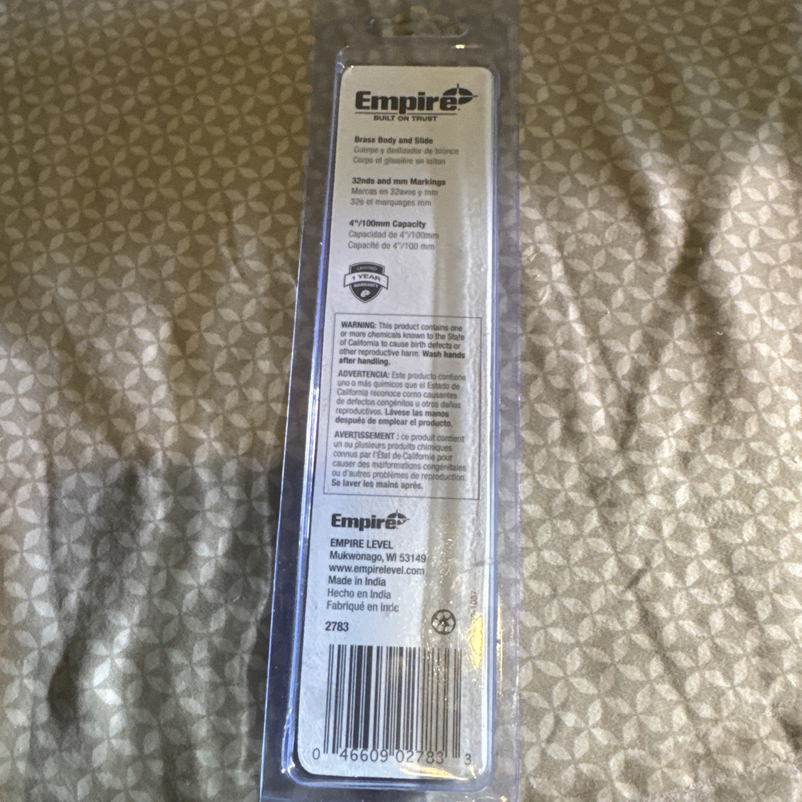 Empire 4 in. Pocket Caliper brass