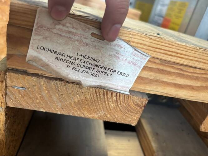 LOCHINVAR HEX3447 HEAT EXCHANGER