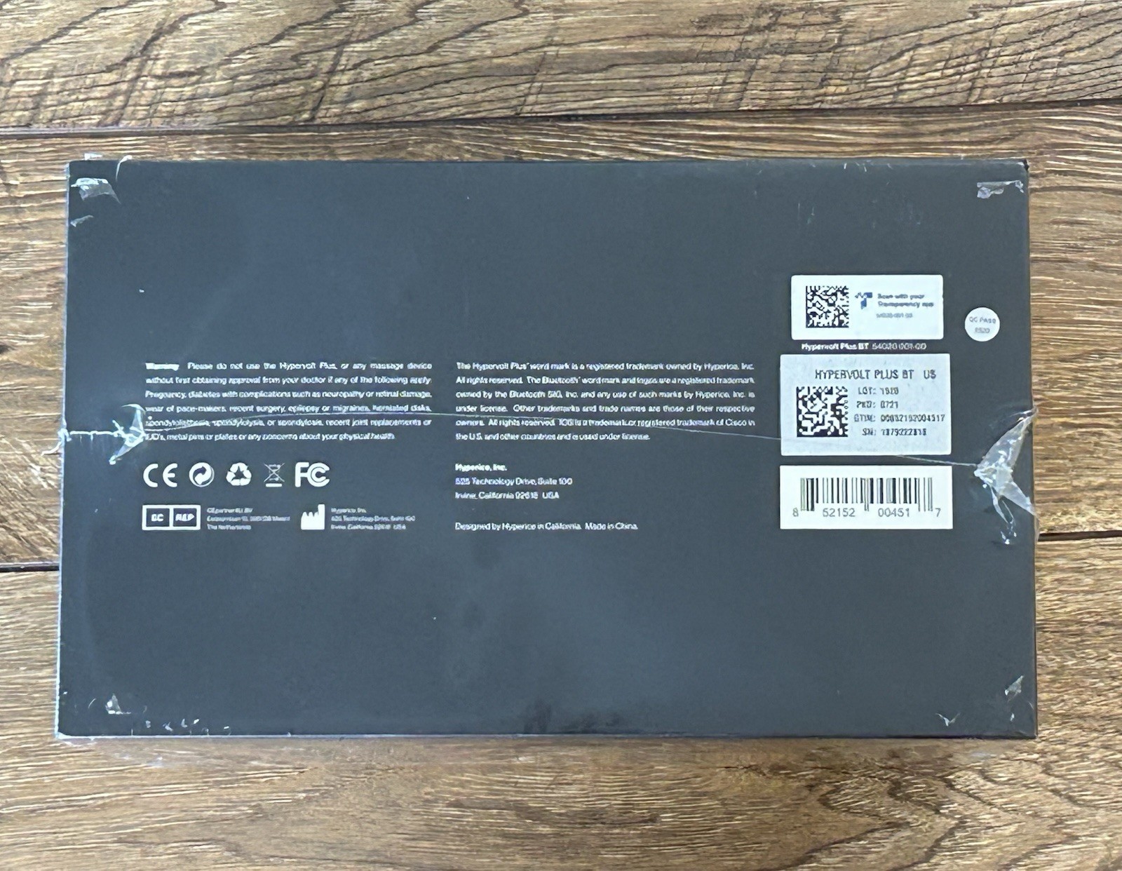 NEW AND SEALED Hyperice Hypervolt Plus Percussion Massage Device Black Bluetooth