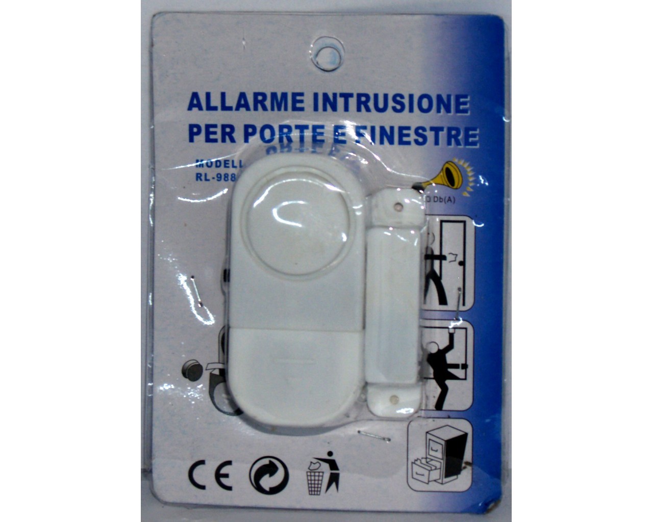 Alarm Magnetic Burglary Security Sensor for Doors And Window With Siren Battery