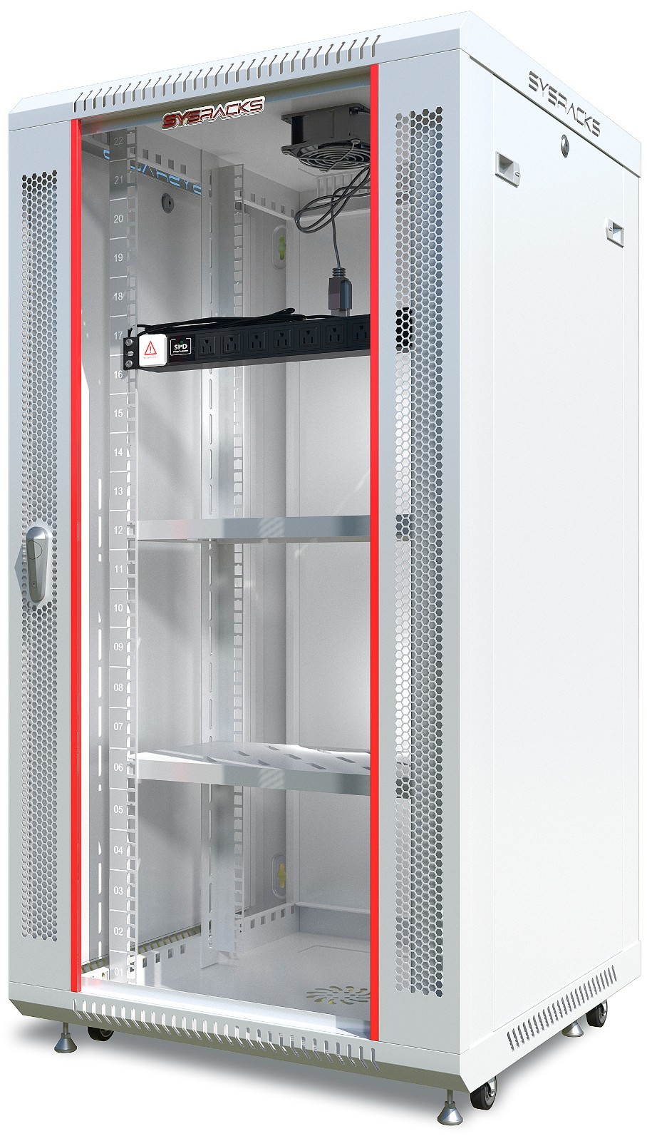 27U Wall Mount Server Rack Locking Network Cabinet Box Data Enclosure 24” Depth