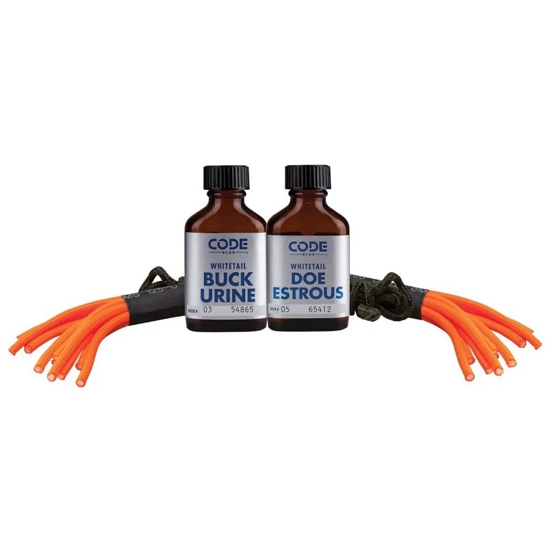 Code Blue OA1074 Double Drag Combo Deer Attractant Doe In Estrus/Buck Urine 1 oz