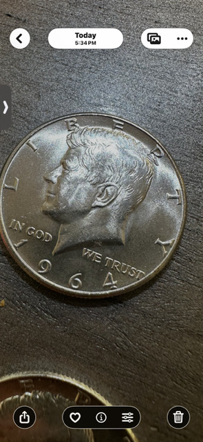 4 Kennedy Half Dollars 90% Silver Lot Of 4 1964 brilliant gorgeous bright