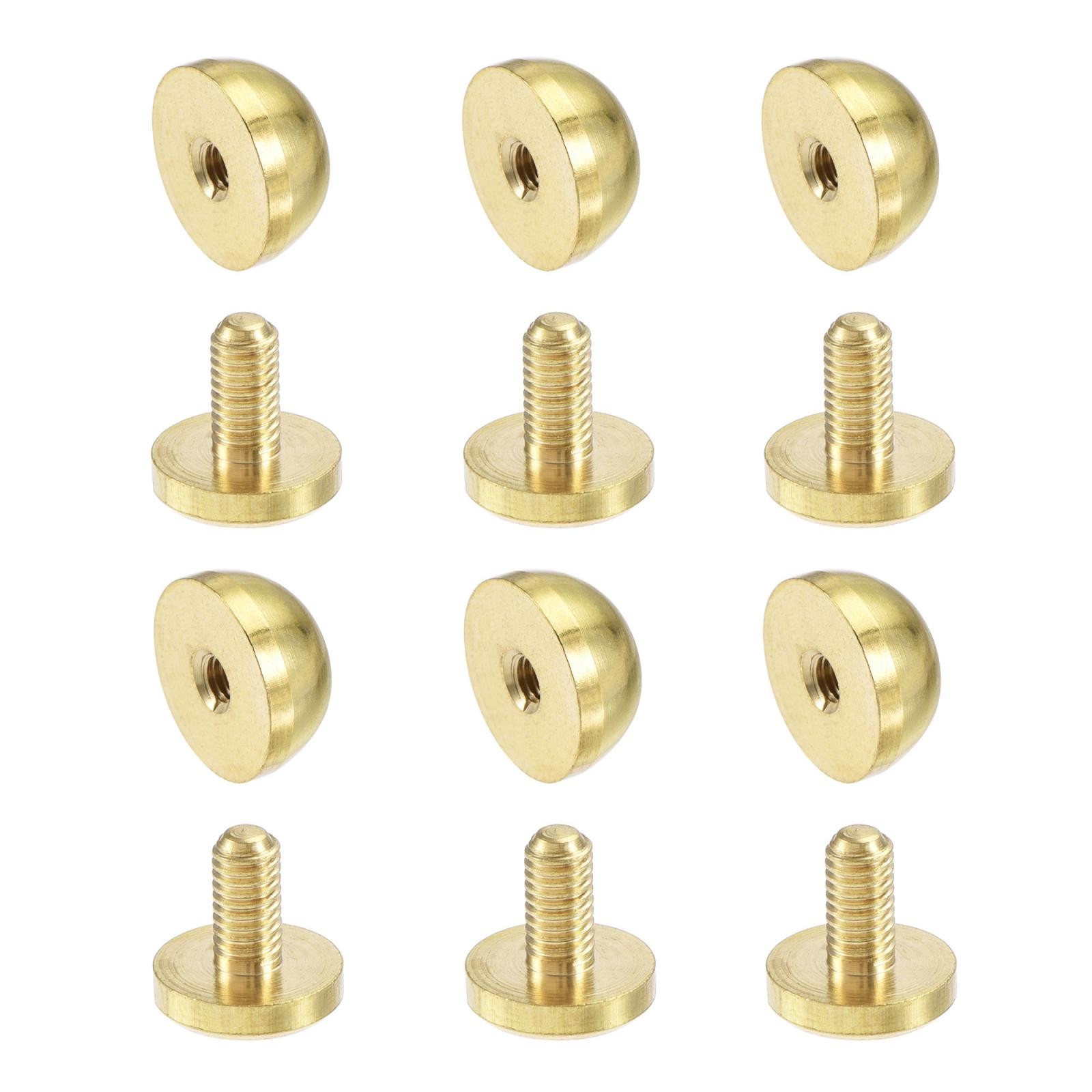 12x7mm Round Studs Rivet Bag Handbag Feet Nails 6pcs