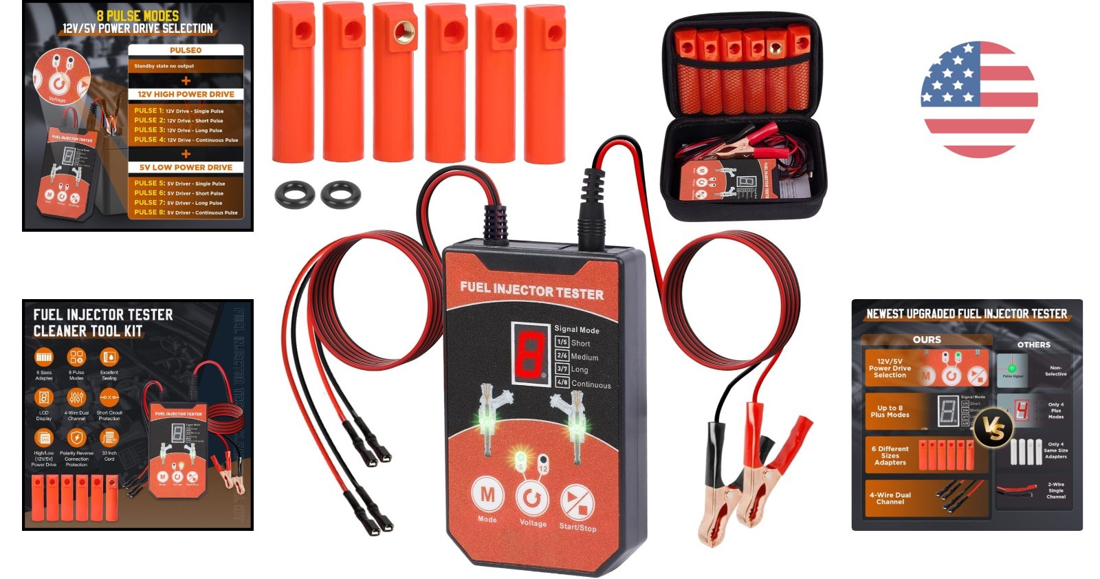 8 Pulse Modes Fuel Injector Cleaner Kit: Efficient Diagnostic Tool for Mechanics