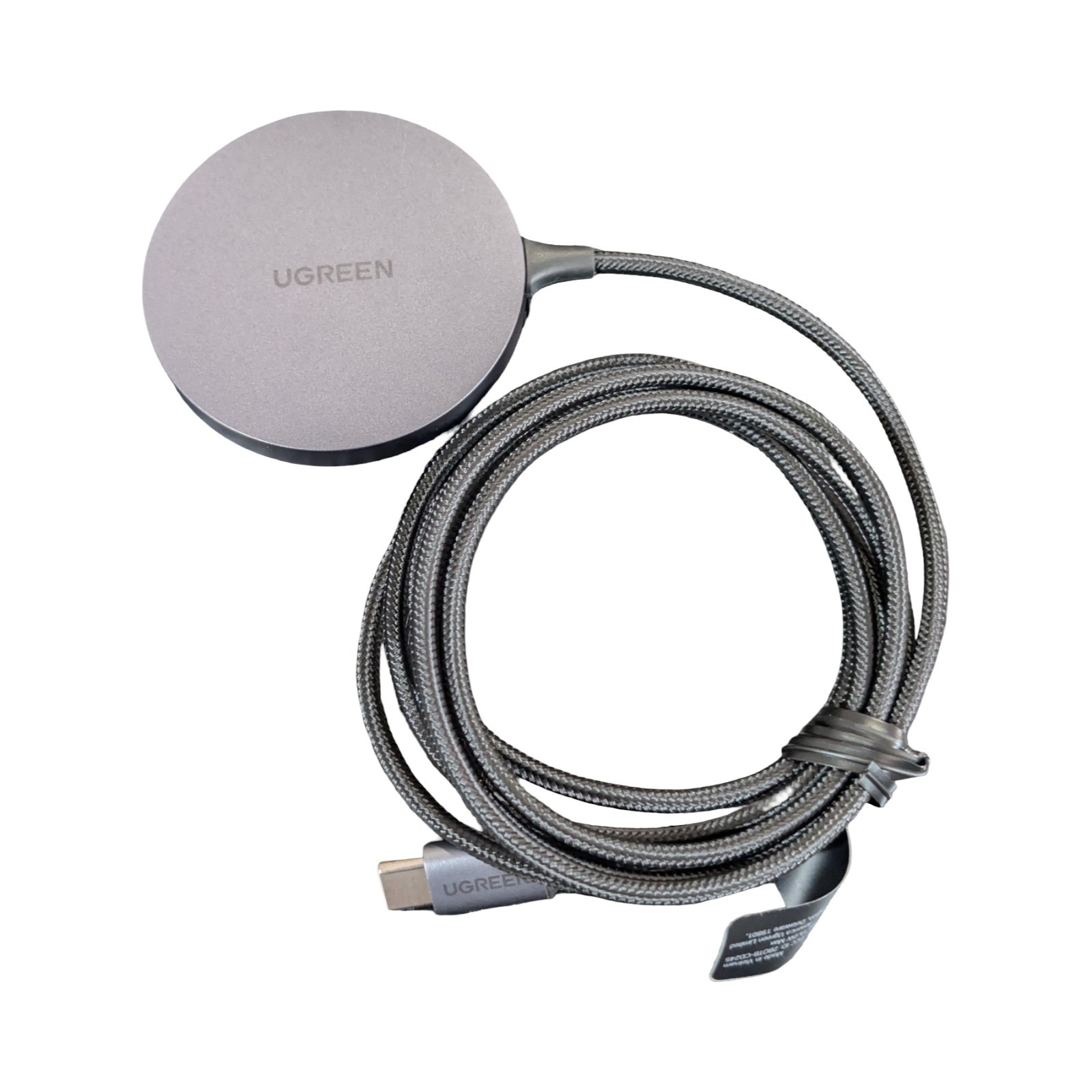 Nn5O UGREEN - Magnetic Wireless Charger for iPhone 17 - 12 / Airpods Magsafe Gry