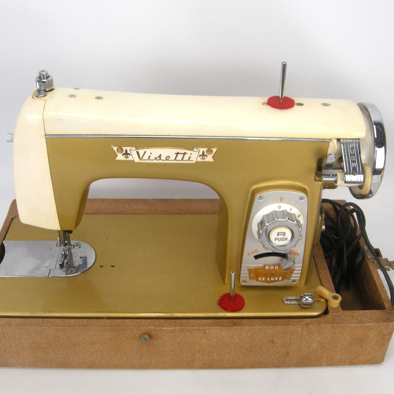 Visetti 600 Precision Push Button De Luxe Sewing Machine Pedal Case