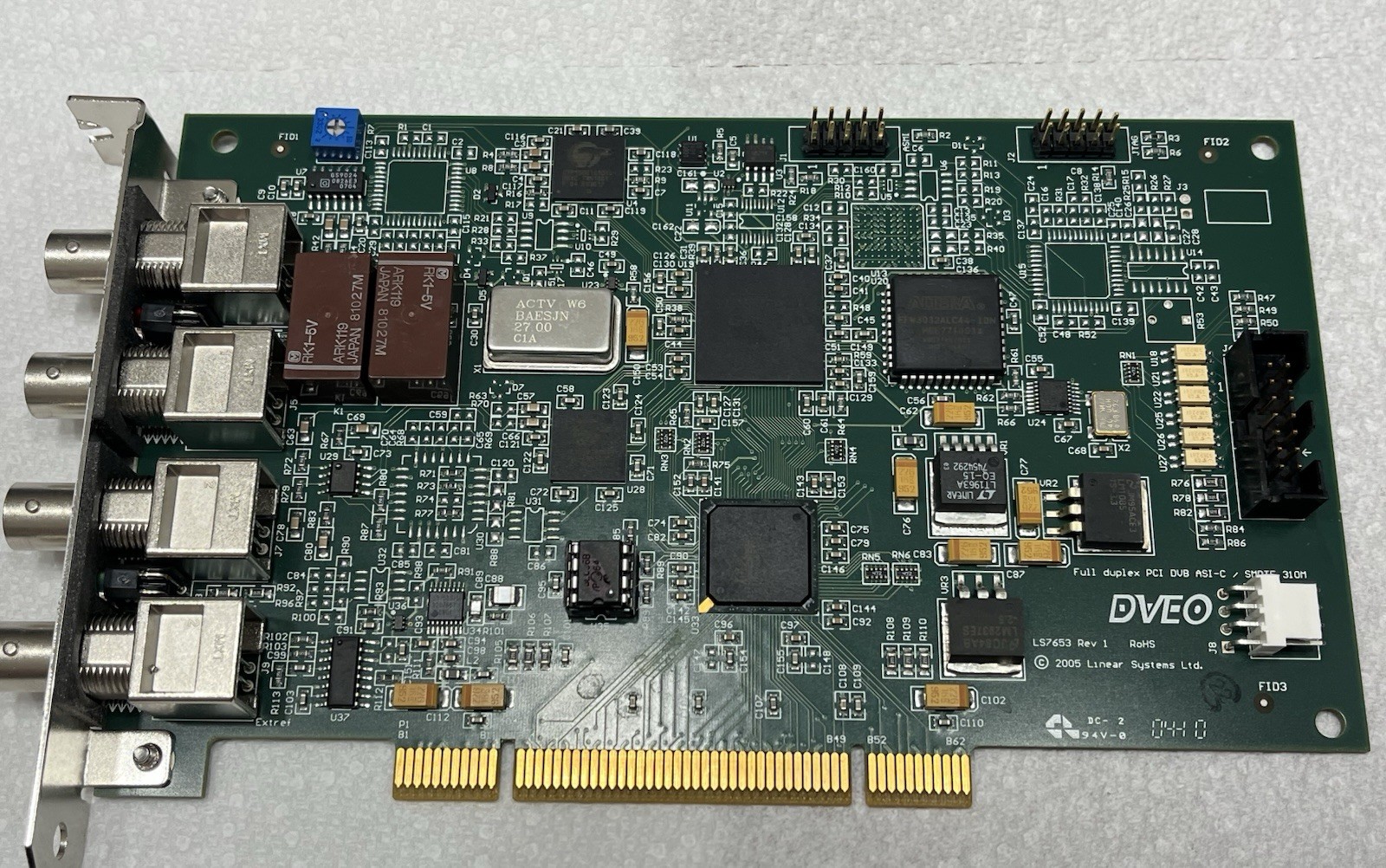 DVEO PCi LS7653 Rev 1 SDI Full diplx PCi DBV ASI-C