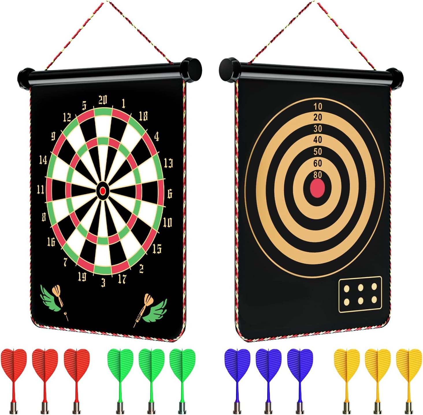 Magnetic Dart Board Games for Kids with 12 Darts Outdoor Toys for Boys Age 8-13