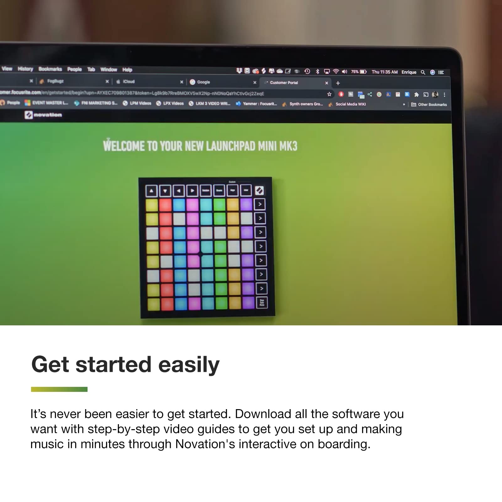 Novation Launchpad Mini [MK3] — Portable MIDI 64-Pad, USB Grid Controller for Ab