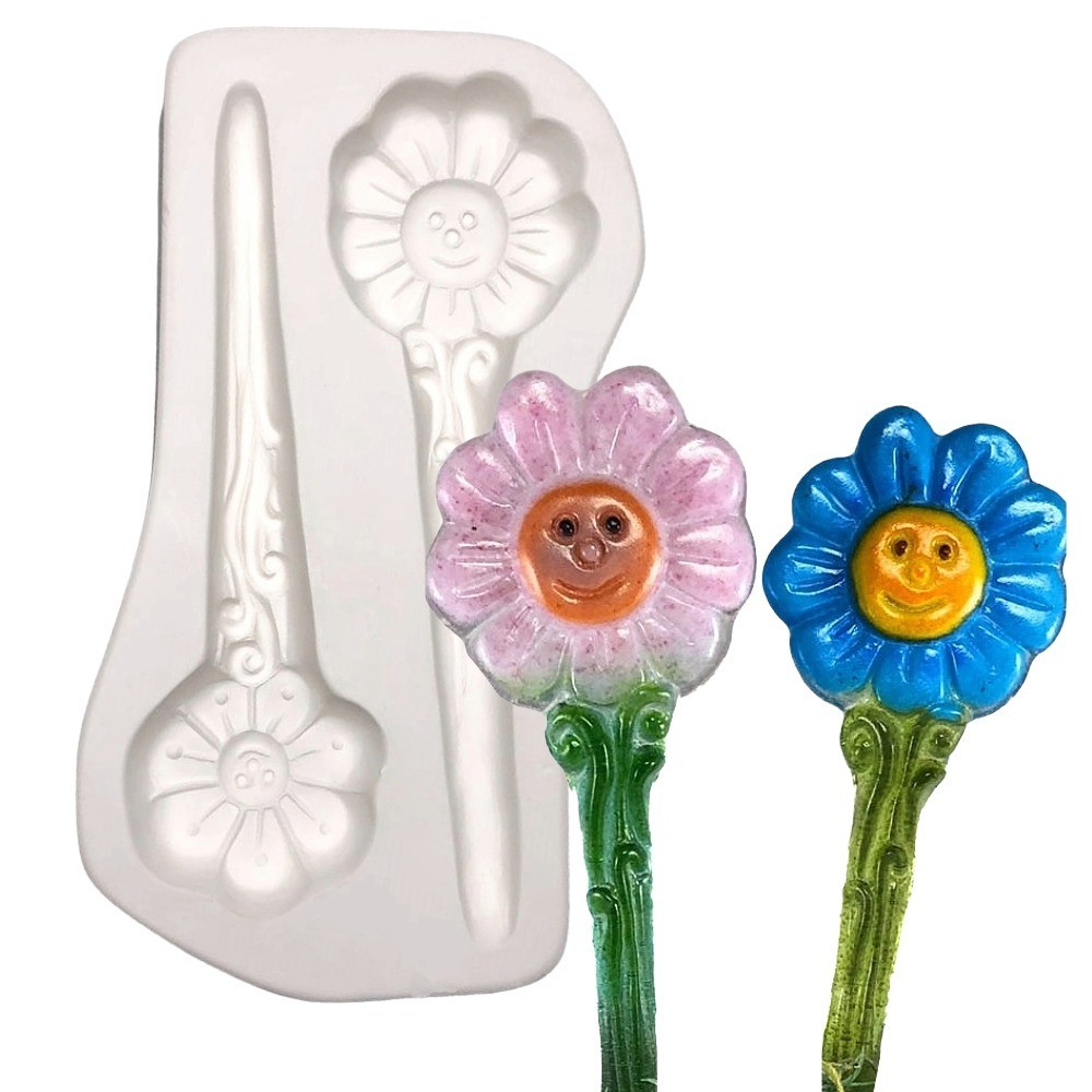 9.75"X 5"-Deep 1.5" Dandy Daisies Stakes Mold Glass Fusing