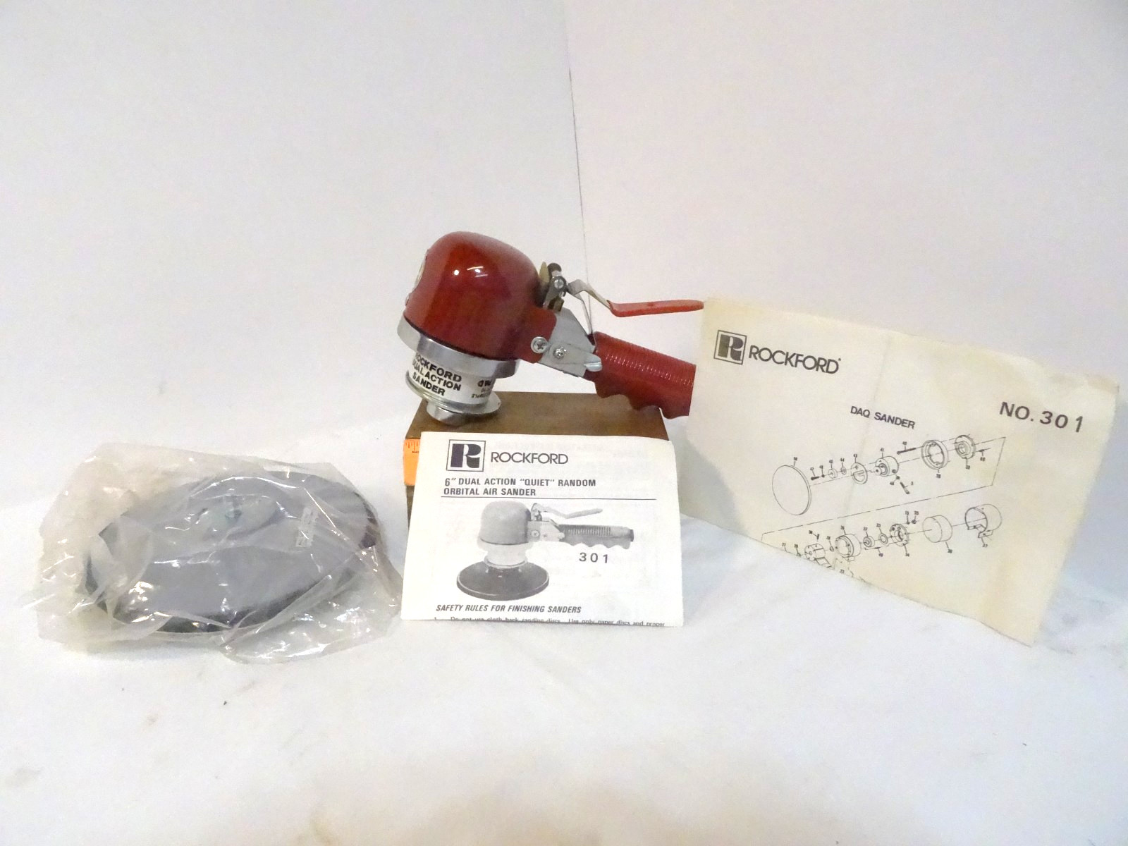 Rockford 6" Dual Action "Quiet" Random Orbital Air Sander model 301
