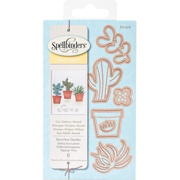 Spellbinders S2-218 Die D-Lites Succulent Garden etched die set